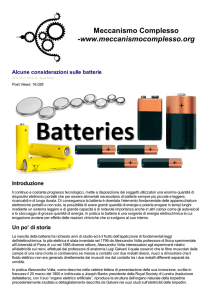 alcune considerazioni sulle batterie