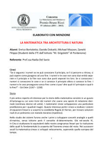 III E - La matematica tra architettura e natura (Ref. Prof. Nadia