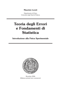 Teoria degli Errori e Fondamenti di Statistica