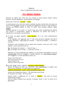 NEED - TO NEED - English Class