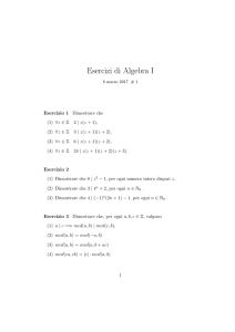 Esercizi di Algebra I