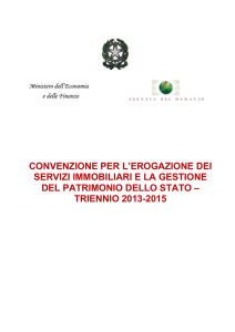 Convenzione di Servizi per il triennio 2013 - 2015