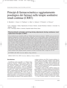 Principi di farmacocinetica e aggiustamento posologico dei farmaci