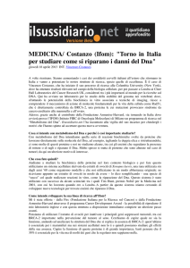 MEDICINA/ Costanzo (Ifom): "Torno in Italia per studiare come si