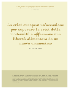 La crisi europea - Fondazione per la Sussidiarietà