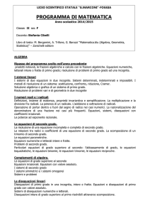 programma di matematica - Liceo Marconi