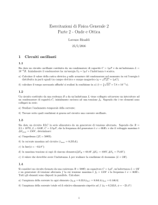 Esercitazioni di Fisica Generale 2 Parte 2