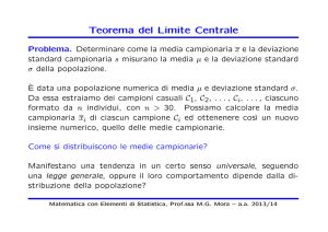 Teorema del Limite Centrale - Dipartimento di Matematica