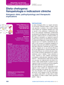 Dieta chetogena: fisiopatologia e indicazioni cliniche