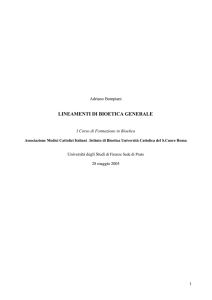 lineamenti di bioetica generale