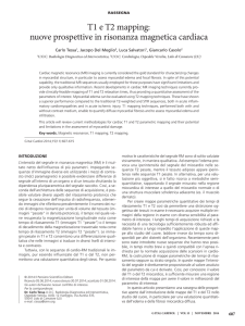 T1 e T2 mapping: nuove prospettive in risonanza magnetica cardiaca