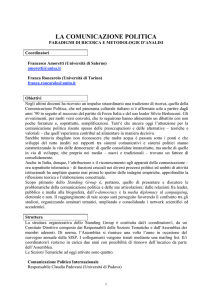 comunicazione politica - Società Italiana di Scienza Politica