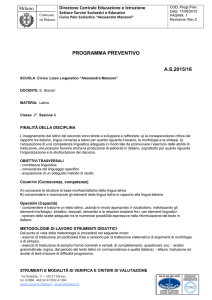 2 A - Storchi - Latino - Liceo Linguistico "A.MANZONI"