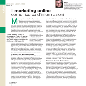 Il marketing online come ricerca d`informazioni