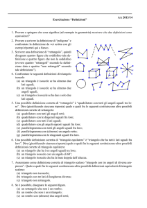 Esercitazione “Definizioni” AA 2013/14 1. Provare a spiegare che