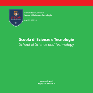 Scuola di Scienze e Tecnologie School of Science and Technology