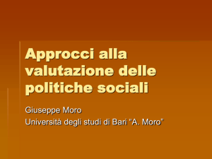 G. Moro, Valutazione delle politiche sociali.