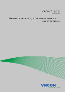 Manuale tecnico, d`installazione e di manutenzione Vacon