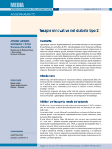 Terapie innovative nel diabete tipo 2