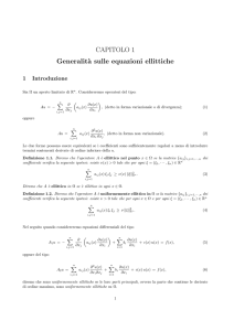 CAPITOLO 1 Generalit`a sulle equazioni ellittiche