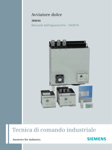 Manuale dell`apparecchio SIRIUS Avviatore dolce 3RW44 Edizione