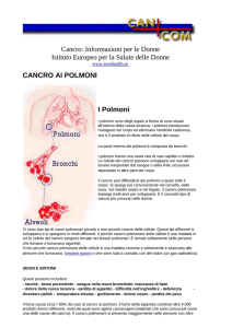 cancro ai polmoni - European Institute of Women`s Health