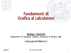 Slides Lezione 1 - Andrea Giachetti