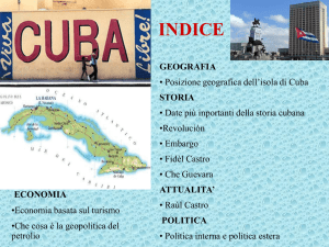 Posizione geografica dell`isola di Cuba