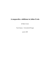Avanguardia e nihilismo in Julius Evola
