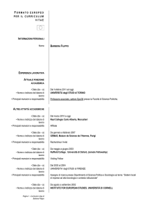 Curriculum vitae - Amministrazione Trasparente