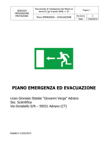 piano emergenza ed evacuazione - Liceo Statale Giovanni Verga