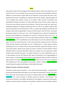 Molti studiosi vedono in Kant il maggiore filosofo dell`età moderna