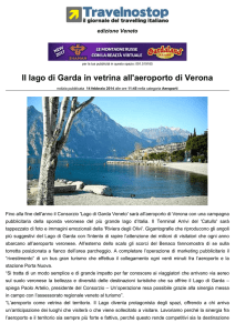 Il lago di Garda in vetrina all`aeroporto di Verona