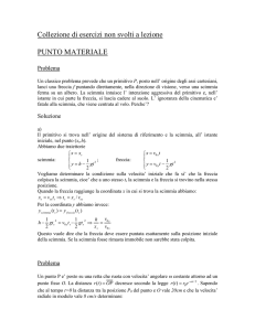 Collezione di esercizi non svolti a lezione PUNTO