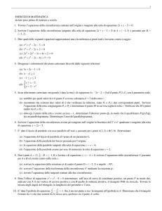 ESERCIZI DI MATEMATICA da fare poco prima di rientrare a scuola