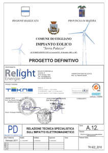 A.12 Relazione tecnica specialistica sull`impatto elettromagnetico