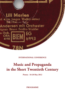 Music and Propaganda in the Short Twentieth Century