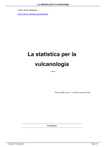 La statistica per la vulcanologia - Società Italiana Statistica