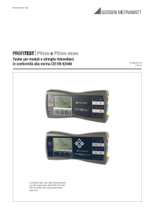 PROFITEST  PVSUN e PVSUN MEMO Tester per moduli