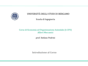 Introduzione al Corso - Università degli studi di Bergamo