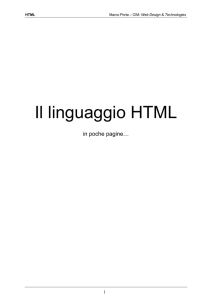Il linguaggio HTML in poche pagine