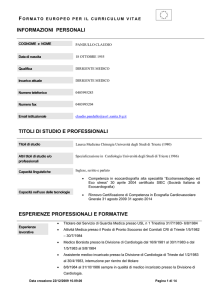 Curriculum Vitae - Centro Cardiovascolare