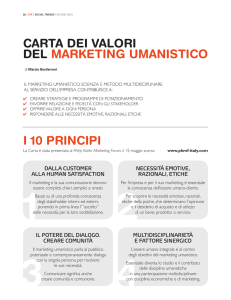 CARTA DEI VALORI DEL MARKETING UMANISTICO I 10 PRINCIPI