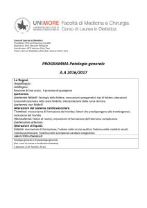 Patologia generale - Corso di Laurea in Dietistica