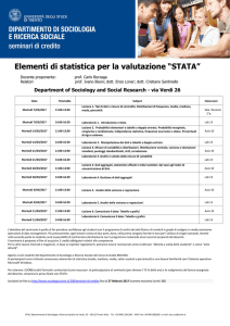 Elementi di statistica per la valutazione “STATA”