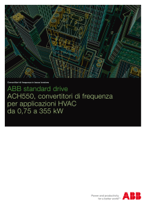 ABB standard drive ACH550, convertitori di frequenza per