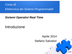 Sistemi Operativi Real Time: introduzione