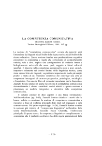 LA COMPETENZA COMUNICATIVA - Rivista di Studi Italiani