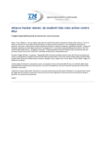 TMNews - Attacco hacker atenei, da studenti Udu class action contro