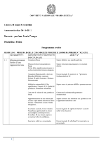 Fisica Programma svolto - Convitto nazionale Maria Luigia